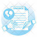 Divorce Document Separation Document Divorce Statement Icon