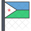 Djibouti African Country Icon