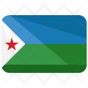 Djibouti Flag Country Icon
