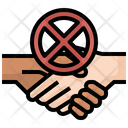 Do Not Shake Hands Icon