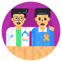 Doctor With Patient Doctor And Patient Patient Doctor Together Icon