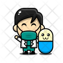 Doctor With Capsule Icon