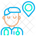 Doctor With Place Icon