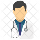 Doctor With Stethoscope Icon