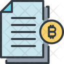 Bitcoin Document Paper Icon