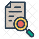 Document File Magnifyingglass Icon