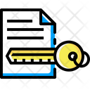 Document Paper Key Icon