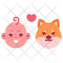 Dog and baby Icon