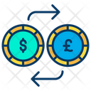 Dollar And Pound Exchange Icon