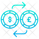 Dollar And Pound Exchange Exchange Money Dollar Icon