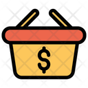 Basket Dollar Shopping Icon