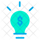 Dollar Bulb Idea Icon
