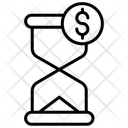 Dollar Clock Hourglass Dollar Icon