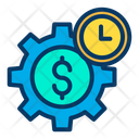 Dollar Setting Dollar Earning Management Cogwheel Icon