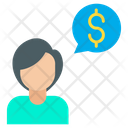 Dollar Conversation Money Conversation Communication Icon