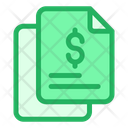 Dollar Finance Document Papers Icon