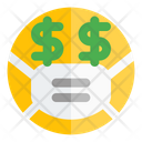 Dollar Eyes Emoji With Face Mask Emoji Icon