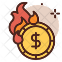 Dollar Flame Icon