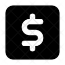 Dollar Dollar Sign Usd Square Icon