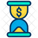 Hourglass Dollar Time Icon
