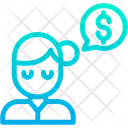 Dollar Woman Conversation Icon