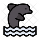 Dolphin Water Jumping Icon