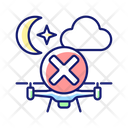 Drone Flying Night Icon