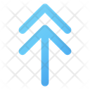 Double Arrow Up Direction Left Icon