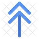 Double Arrow Up Direction Left Icon
