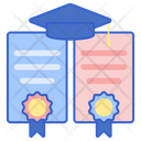 Double Degree Certificate Degree Icon