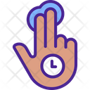 Double Finger Holding Gesture Icon