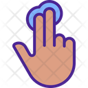 Double Finger Touch Gesture Icon