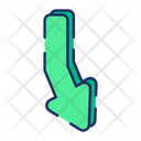 Down Map Pin Icon