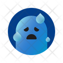 Downcast Face With Sweat Emoji Emoticon Icon