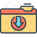Download Folder Document Storage Icon