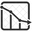 Downward graph  Icon