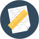 Drafting Ruler Paper Icon