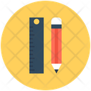 Ruler Pencil Geometrical Tools Icon