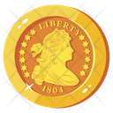 Draped Coin Draped Bust Coin Icon