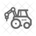 Machine Tractor Industry Icon