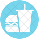 Drink And Burger Burger Coke Icon