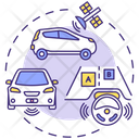 Driverless Car Ai Icon