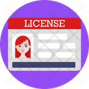 Driving License Female Icon