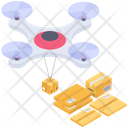 Drone Cardboard Delivery Icon