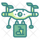 Drone Food Delivery Icon