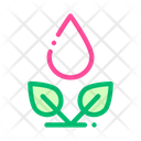 Drop Watering Leaves Icon
