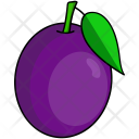 Drupe Fruit Leaf Icon