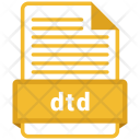 Dtd file Icon - Download in Colored Outline Style