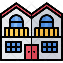 Duplex Building Architecture Icon