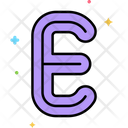 E E Letter Alphabet Icon